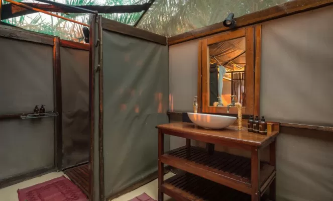 Tent bathroom