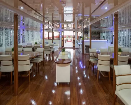 Dining area on the M/S Apolon
