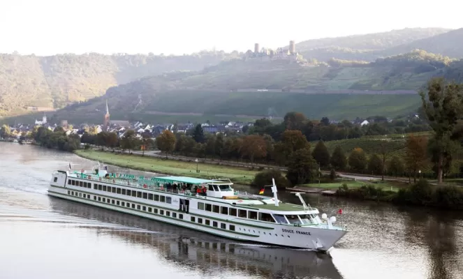 MS Douce France cruising on the Rhine River