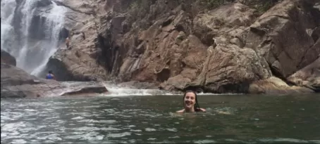 Taking a dip at Big Rock Falls