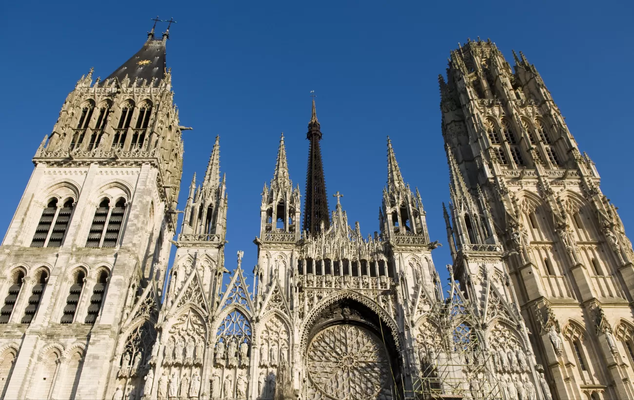 Visit the towering Rouen Cathedral