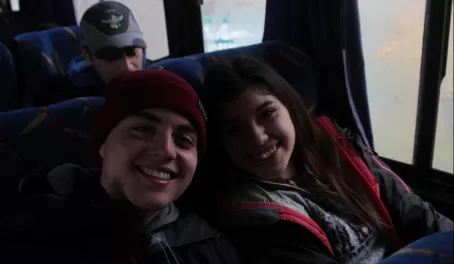 Puerto Natales high schoolers on their way to Torres del Paine National Park