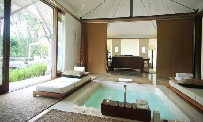 Tented Villa accommodations at the Kirimaya Golf Resort & Spa