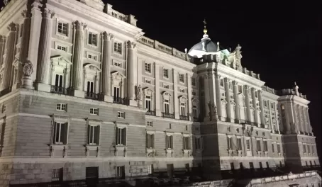 Royal Palace at Night in Madrid