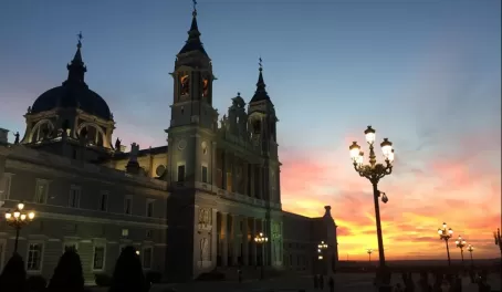 Cathedral at Sunset in Madrid