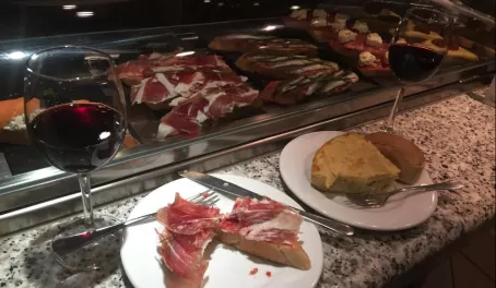 Tapas in Madrid - Jamon Iberico and Tortilla Española