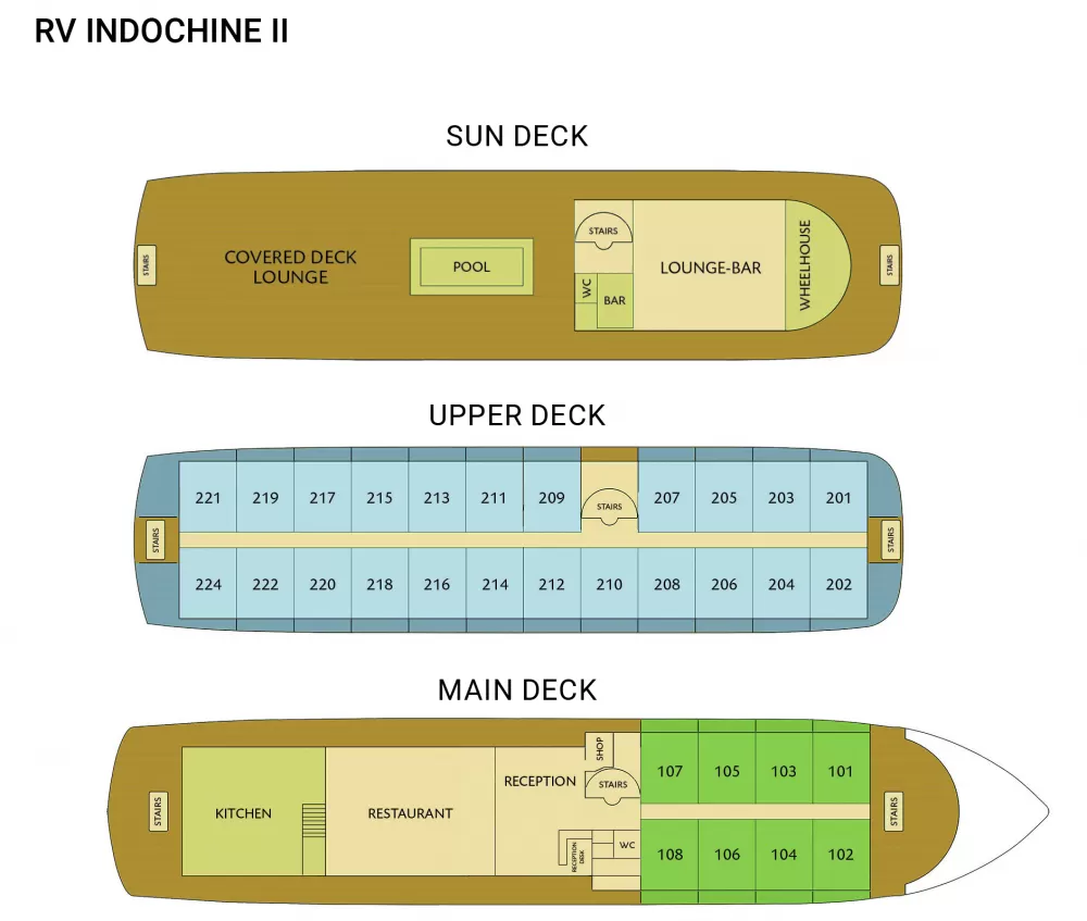 RV Indochine II Deck Plan