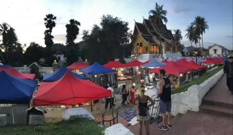 Exploring the Luang Prabang night market!
