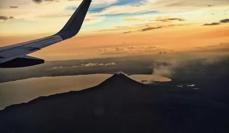 Momotombo volcano on arrival