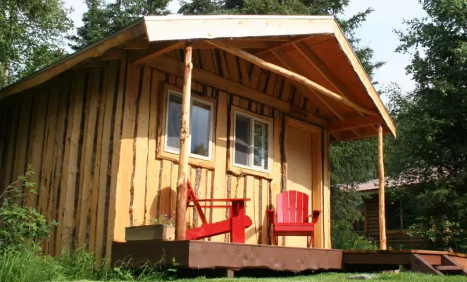 Guest cabin at Kenai Riverside Lodge
