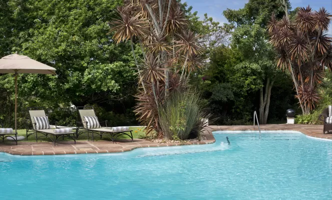 Relax poolside at the Hunter's Country House