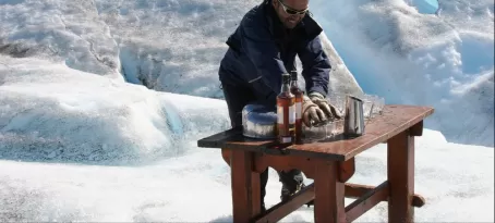 Scotch on the glacier