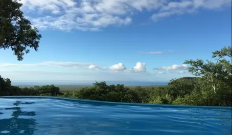 Infinity pool to cool off after exploring the Galapagos