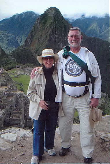 Mark and Pat at the ruins of Machu Picchu, Peru.