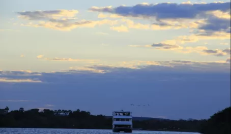 Sunset on our Zambezi River cruise