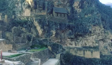Climbing the Ollantaytambo Ruins - imagine these terraces covered in flowers!
