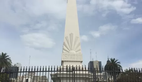 The May Pyramid in Plaza de Mayo, Buenos Aires
