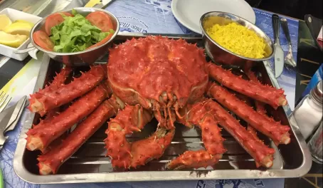 Crazy crab dinner in Ushuaia, Argentina