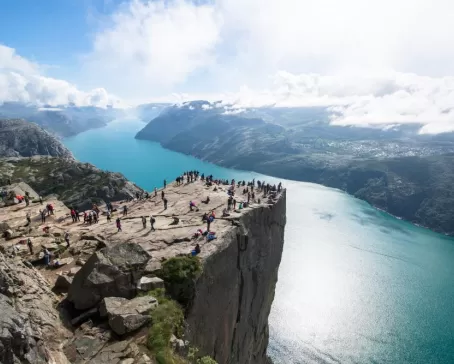 Famed Pulpit Rock in Norway