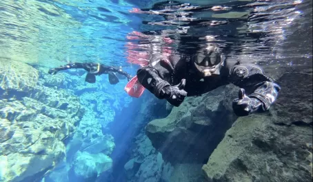Snorkeling Silfra between the tectonic plates