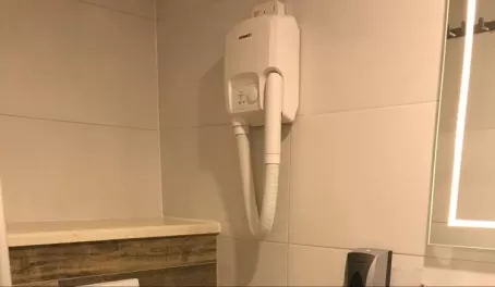 Your bathroom comes complete with hairdryer, shampoo, and fresh towels every other day