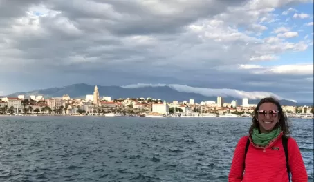 One last, windy day with Split and the mountains of Croatia behind me