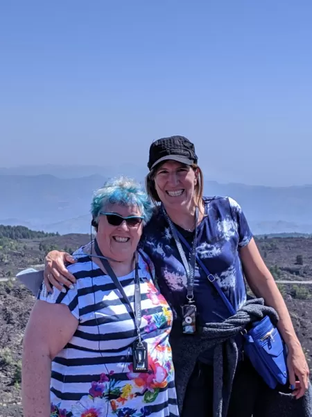 Mom and I on Mt. Etna