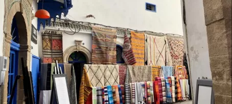 Rug seller in Essaouira