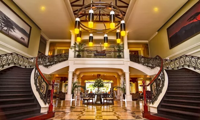 Exquisite interior entrance of Hemingways Nairobi