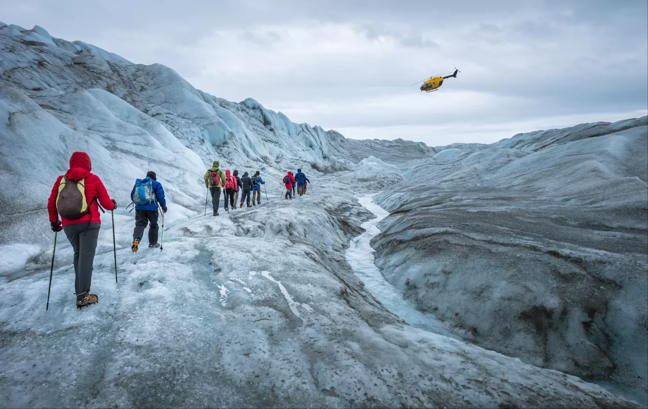 Heli-Hiking in Greenland