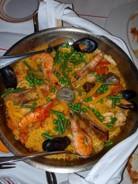 Paella at restaurant in Puerto Vallarta