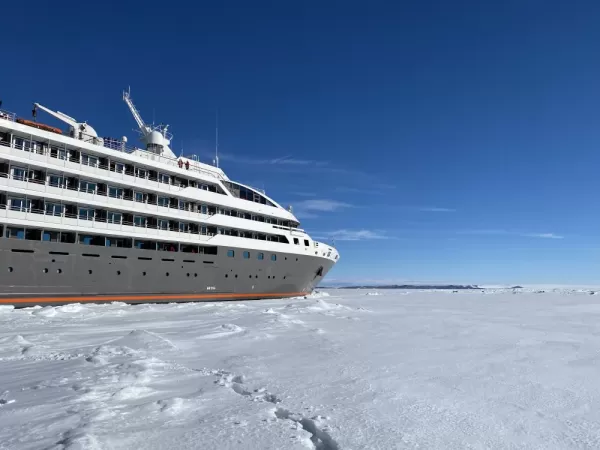 L'Austral parked in fast ice.
