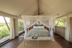 Double bed safari tent