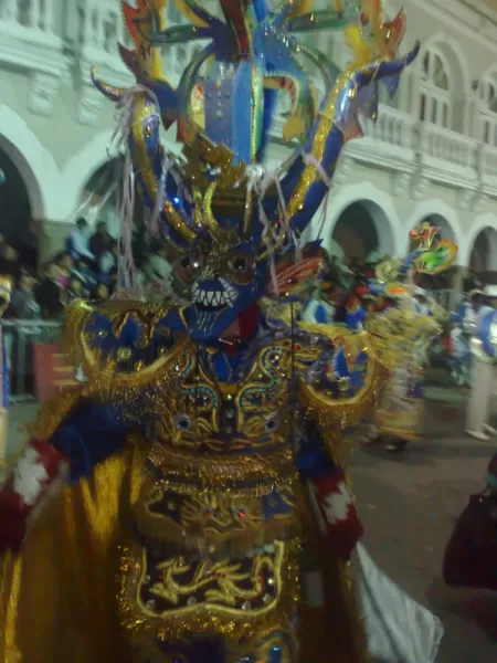 Mask worn by dancer during Oruro Festival