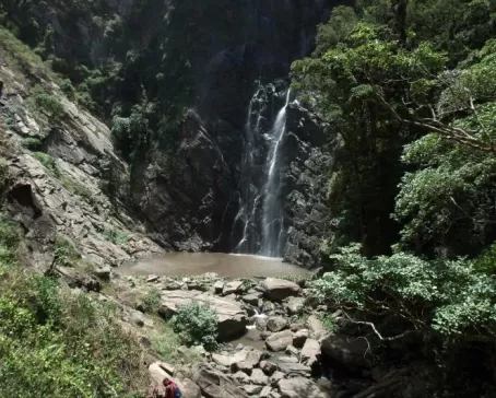passing through a waterfalls