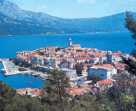 The attractive town of Korcula