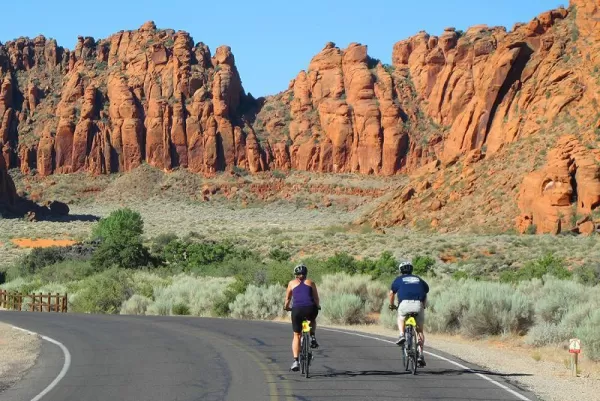 Cycling in Red Rock, Utah