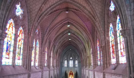 Interior of the neo-gothic Basilica