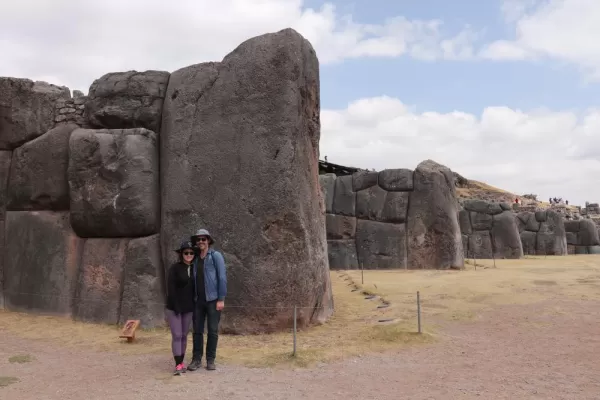 Dwarfed by the stones of Sacsayhuaman