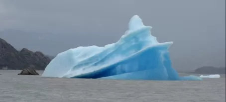 An iceberg on Grey Lake, a fallout of Grey Glacier