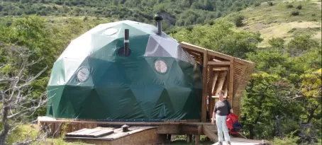 Our dome suite at Eco-Camp 