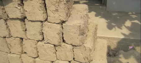 Mud clay bricks for home construction
