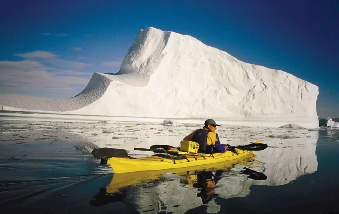 Kayaking by the iceberg