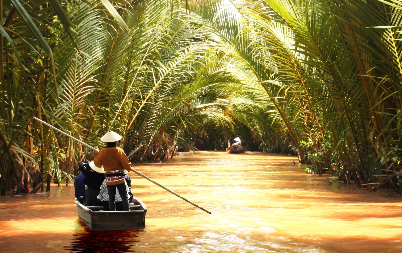 Boating in the Mekong River Delta, Vietnam