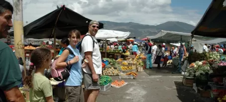 Exploring the local market in Quito, Ecuador