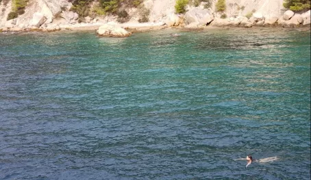 Swimming in the Mediterranean Sea in Croatia. No filter on this.