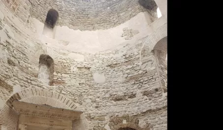 The only standing portion in Diocletian's Palace, the mausoleum of Diocletian