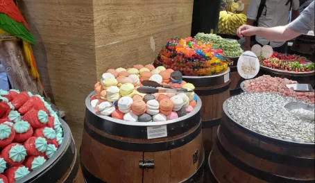 Croatia has these candy stores with HUGE and colorful candies for sale!