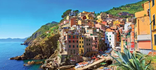 Enjoy colorful views on the coast of Italy