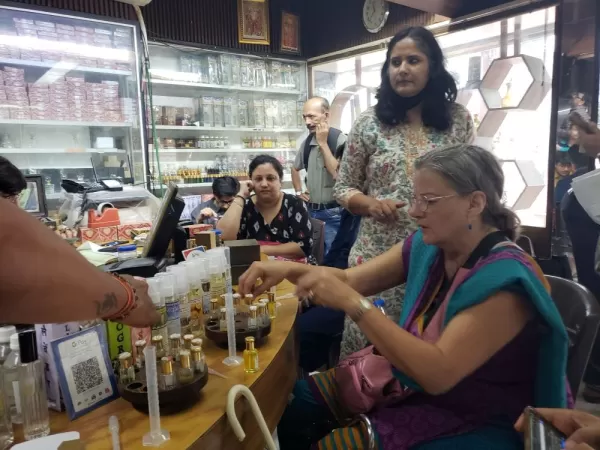 Doing the five senses tour, this one involved smelling with oils to create our own Scent of India